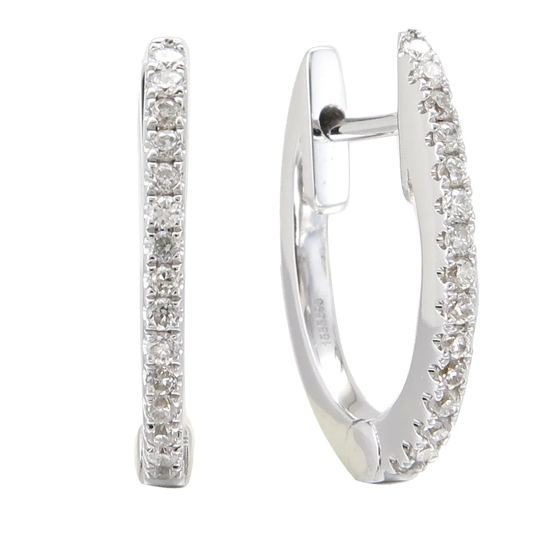 0.15ct tw Diamond Huggie Hoop Earrings