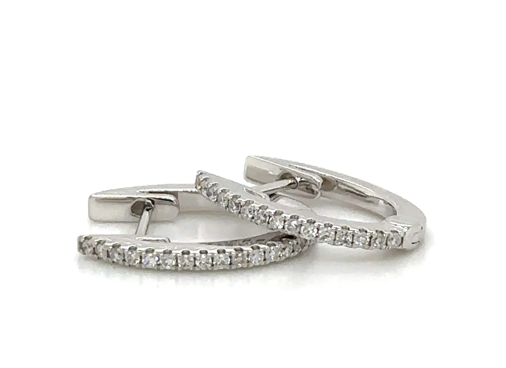 0.15ct tw Diamond Huggie Hoop Earrings