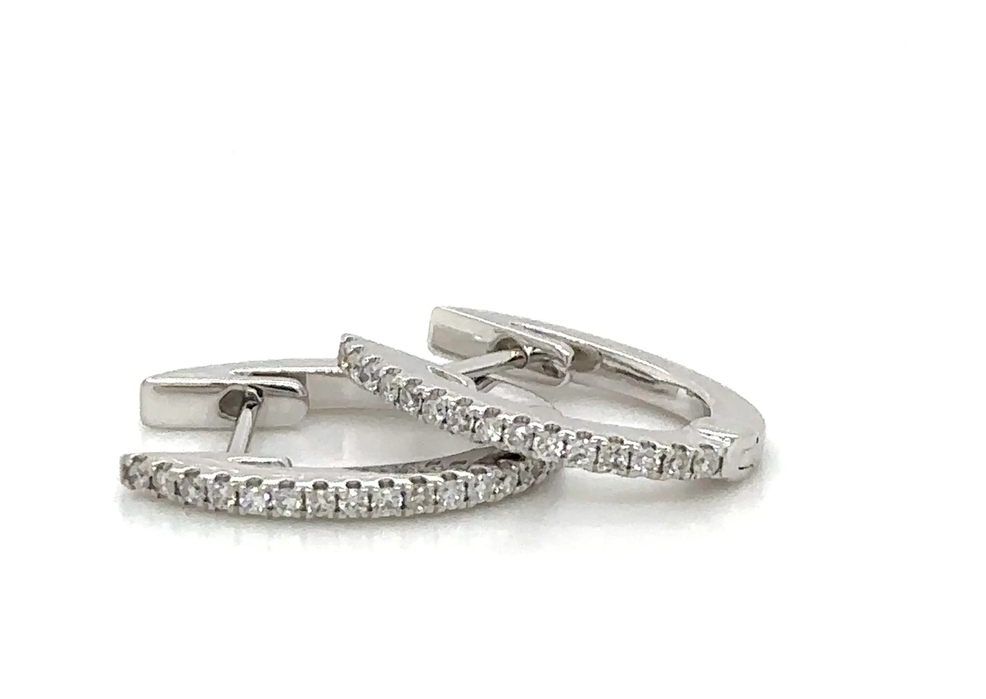 0.15ct tw Diamond Huggie Hoop Earrings