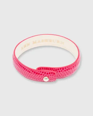 0.5" Lizard Cuff Bracelet in Red