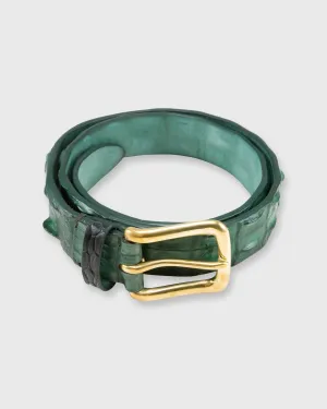 1 3/8" Hornback Crocodile Belt in Green