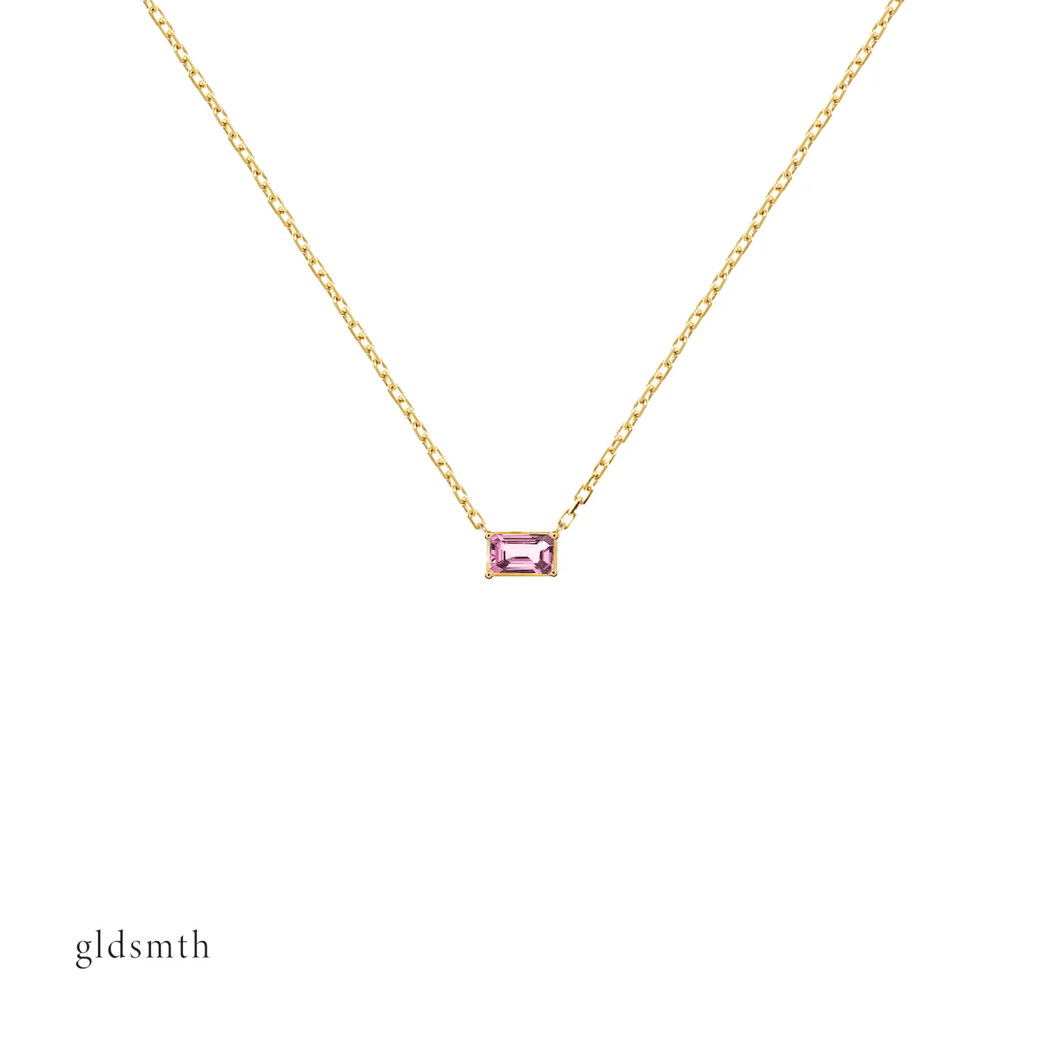 10k Gold Lauren Pink Tourmaline Necklace