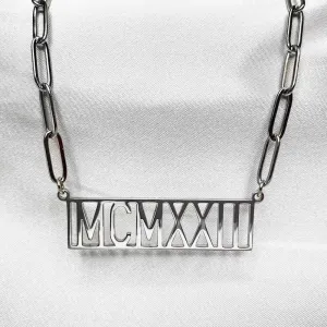 1922 MCMXXII Founding Year Necklace (Stainless Steel)