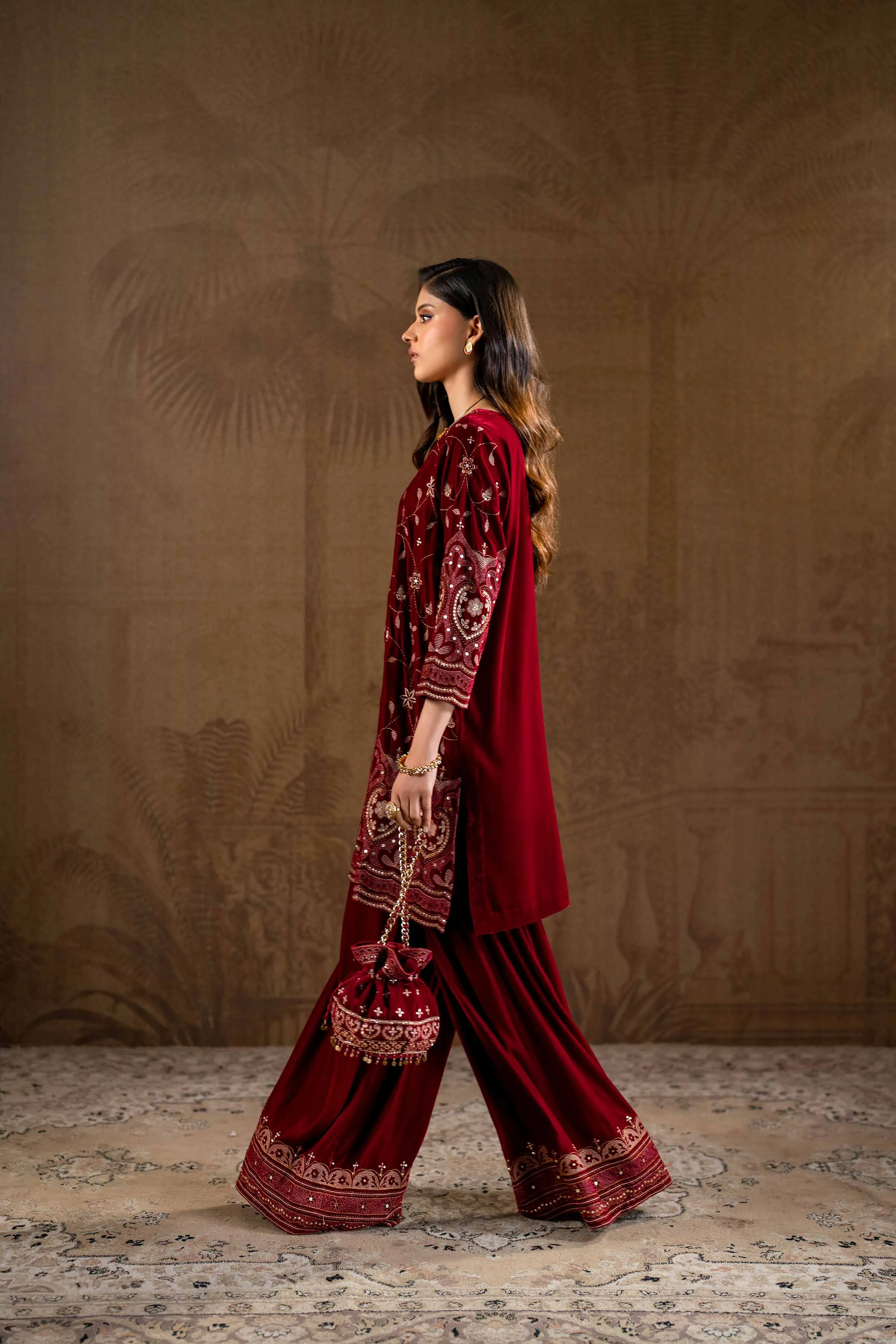 2 Piece - Embroidered Suit - KFW24-04
