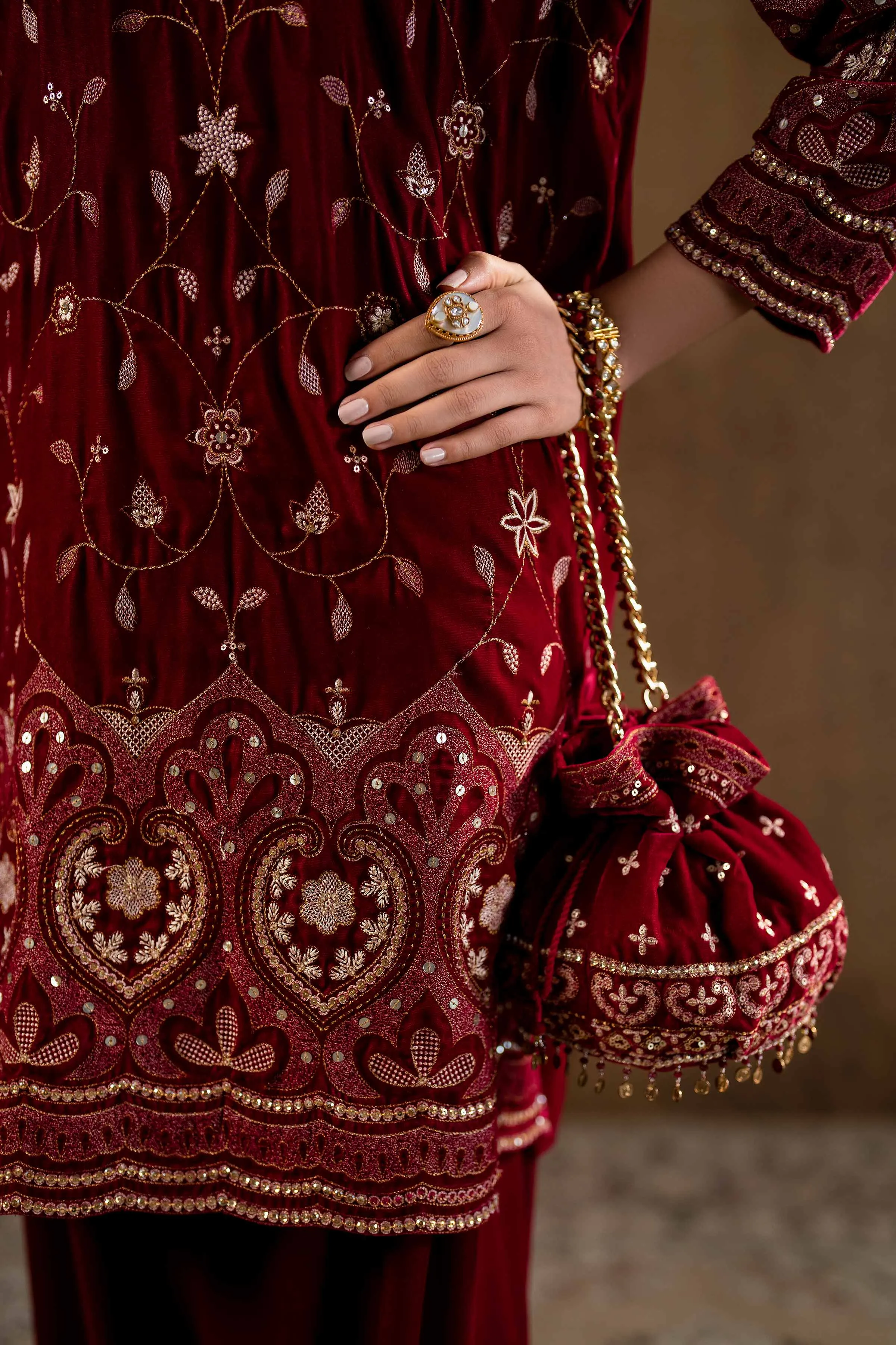 2 Piece - Embroidered Suit - KFW24-04