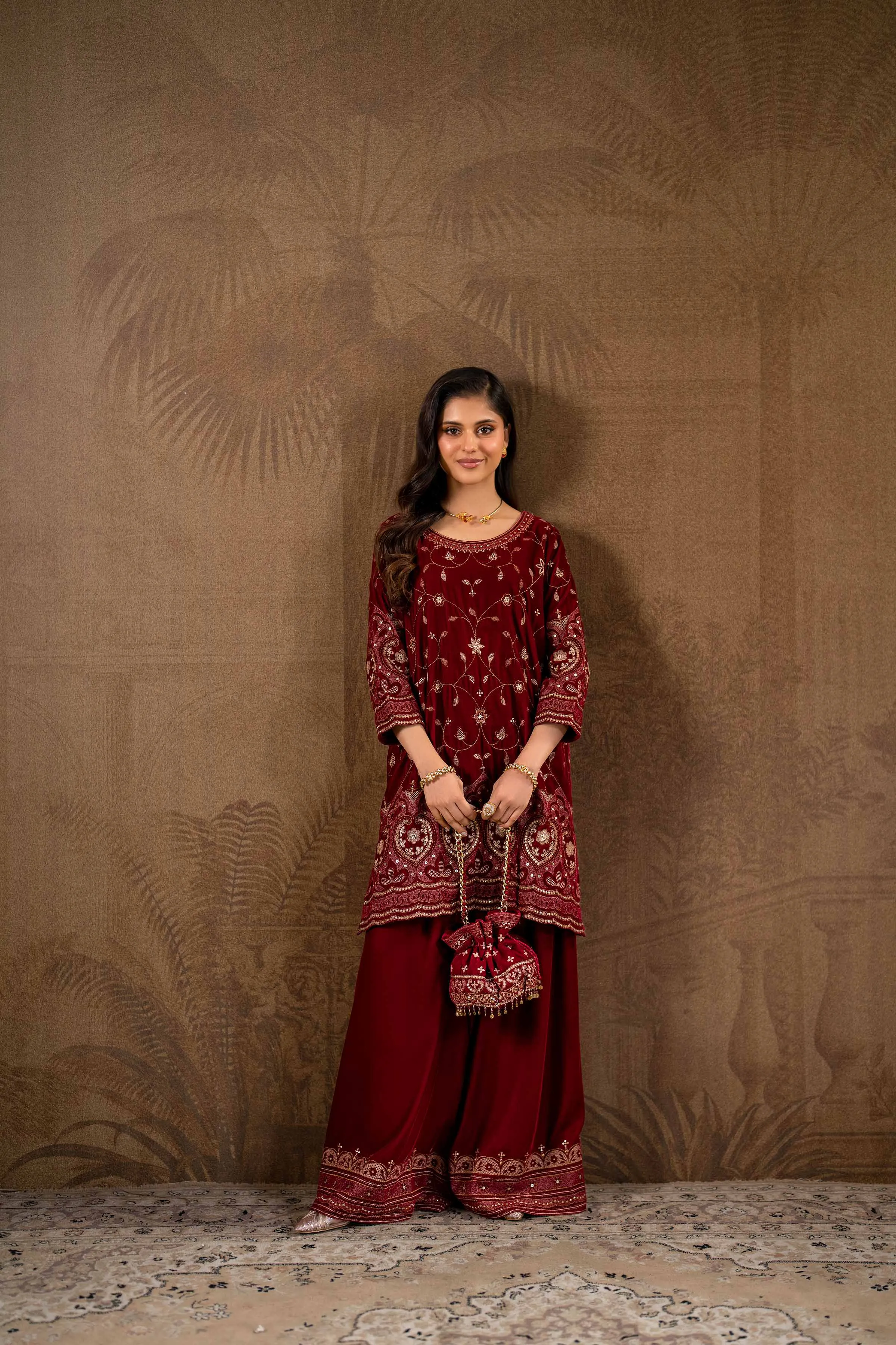 2 Piece - Embroidered Suit - KFW24-04