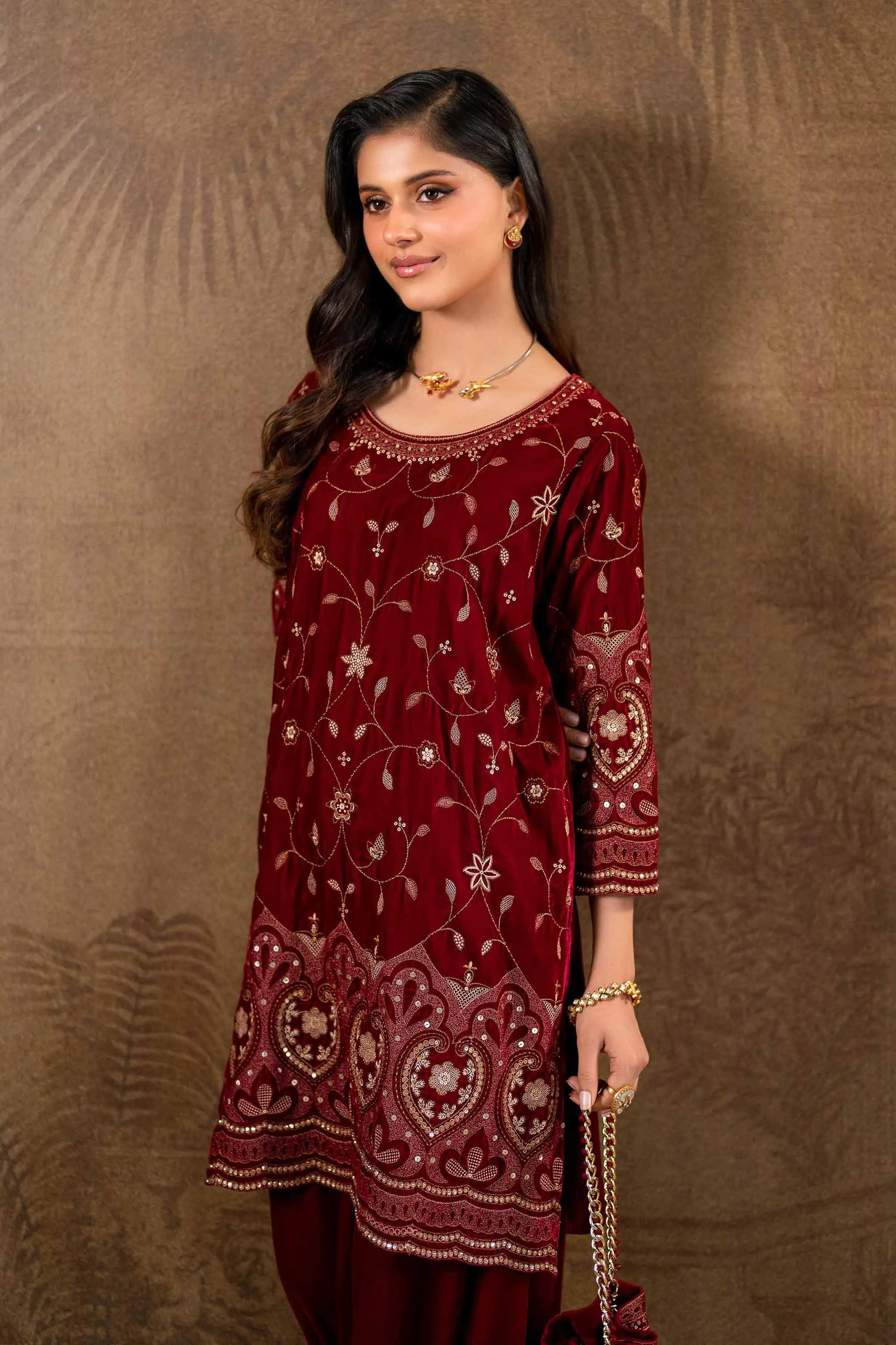 2 Piece - Embroidered Suit - KFW24-04