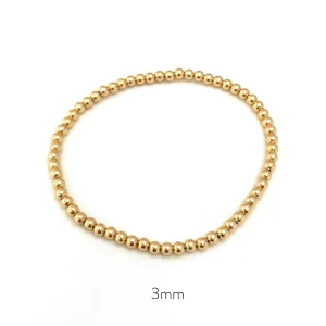 3mm Gold-filled Bead Bracelet