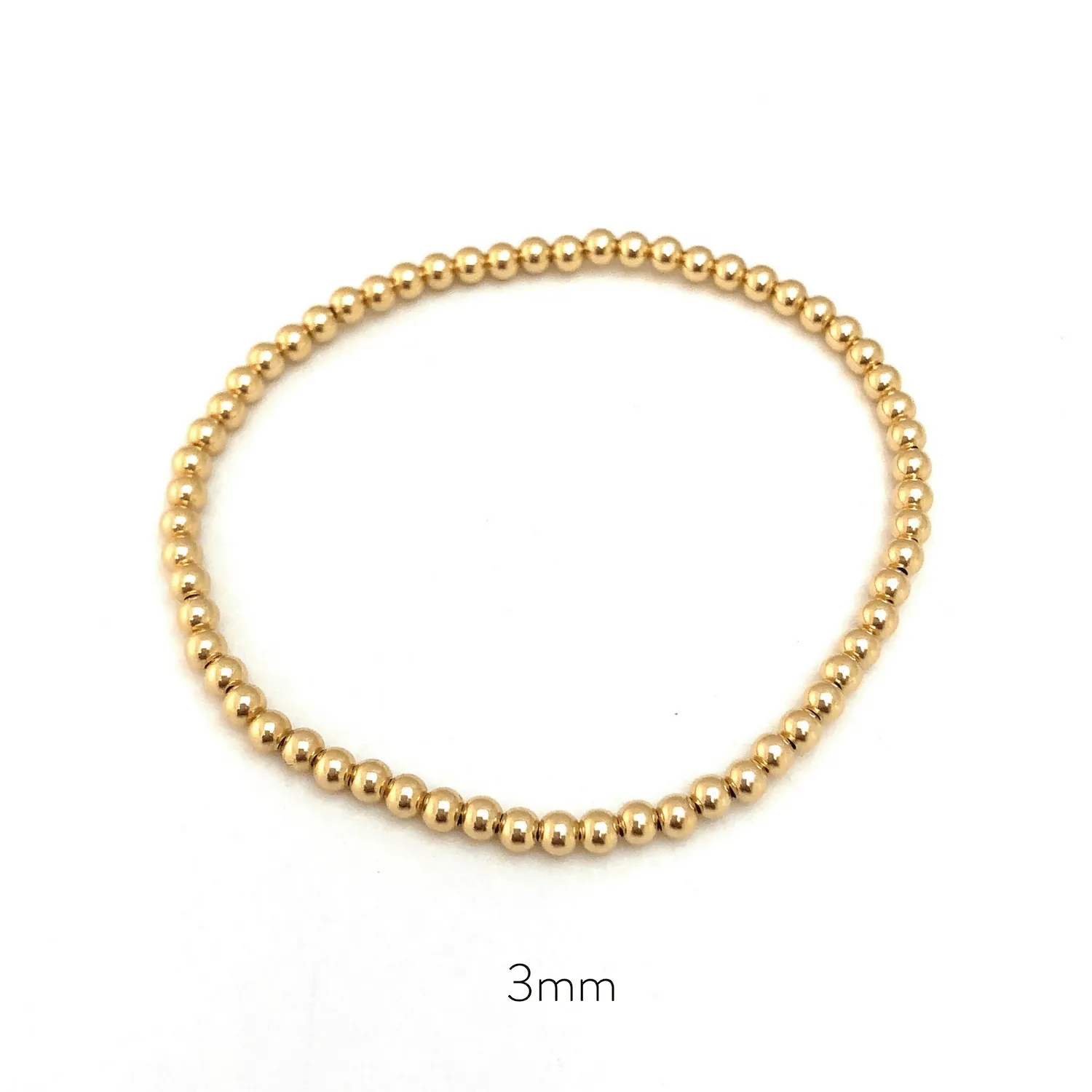 3mm Gold-filled Bead Bracelet