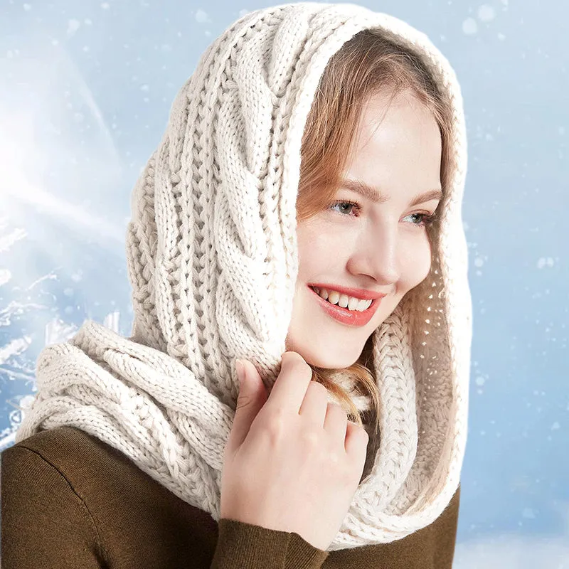 4 PCS Women's Winter Hat Scarf Gloves and Socks Set