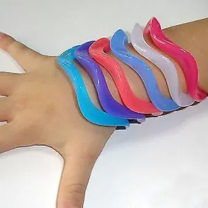 6 x Girls Kids Toddler Neon UV Bracelets Childs Wristbands Bangles Childrens Toy