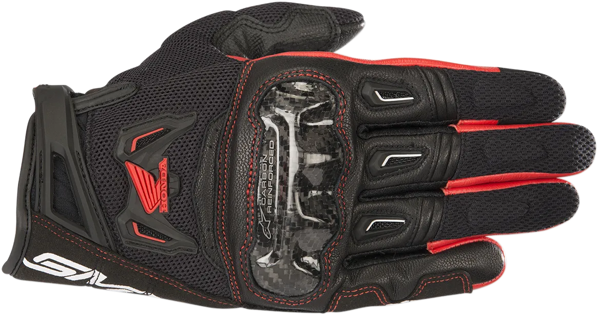 ALPINESTARS Honda SMX-2 Air Carbon V2 Gloves - Black/Red - Small 3567818-13-S
