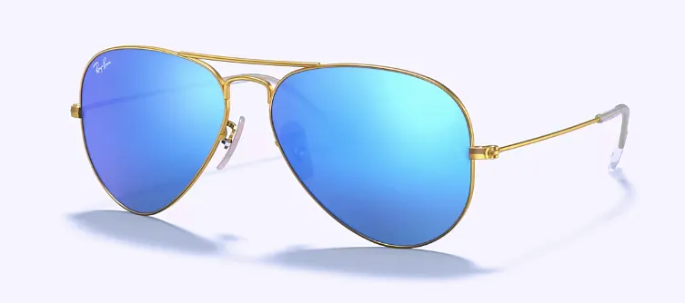 Aviator 55 Gold Arista w/ Blue Flash Mirror RB3025