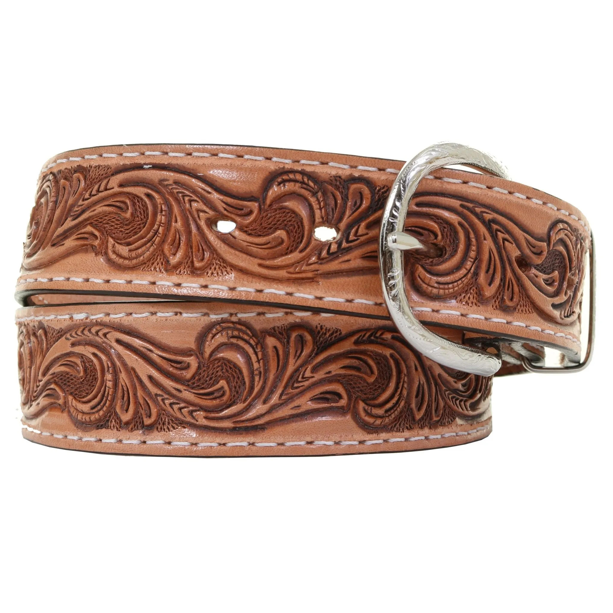 B1192 - Natural Tooled Belt