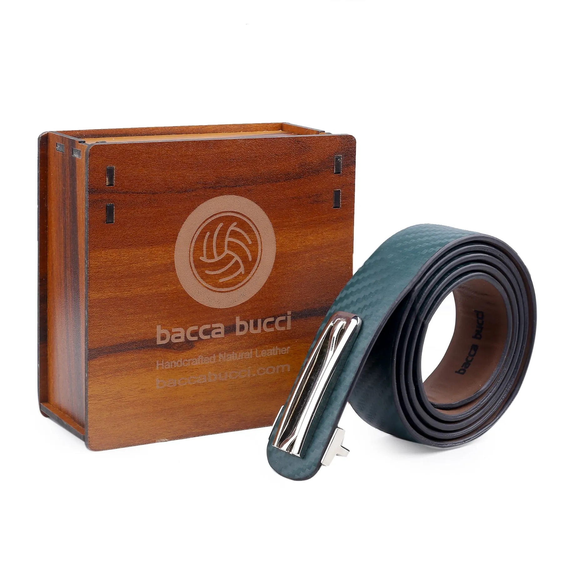 Bacca Bucci Men Belt with 3D texture and Nickle free Pin buckle