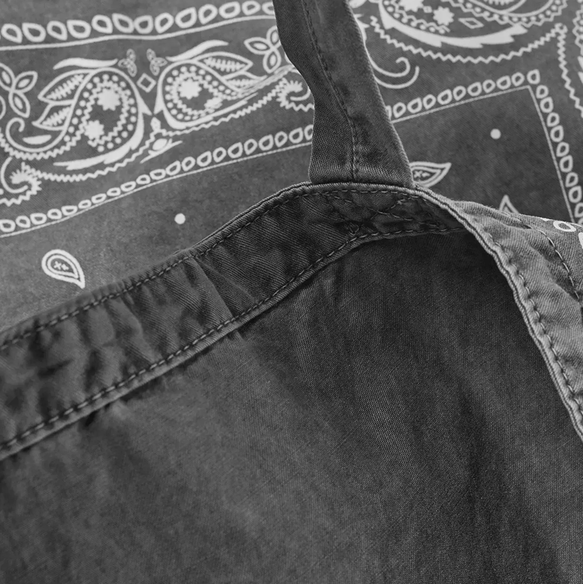 Bandana Print Tote (Black)