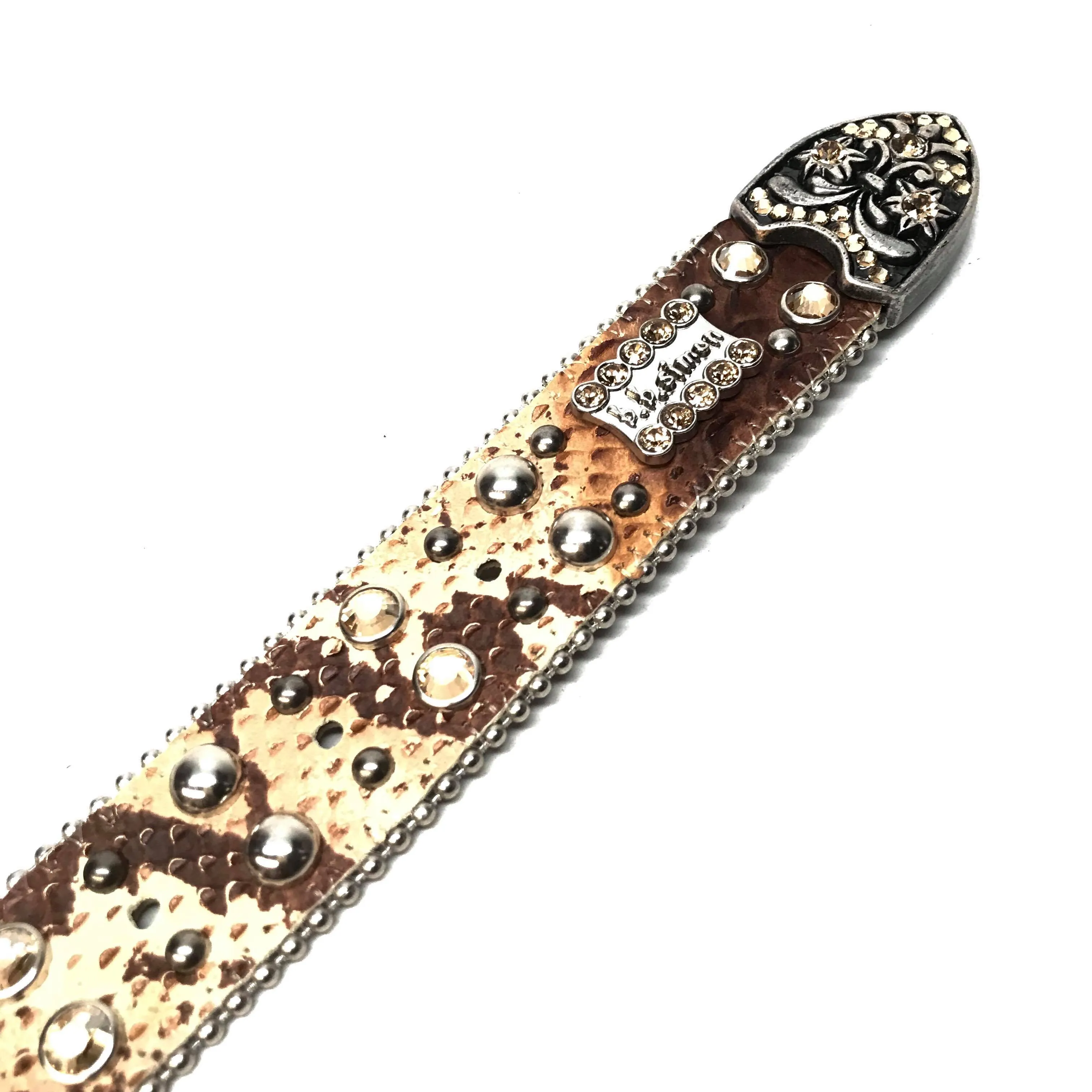 b.b. Simon 'Natural Python' Arch Crystal Belt