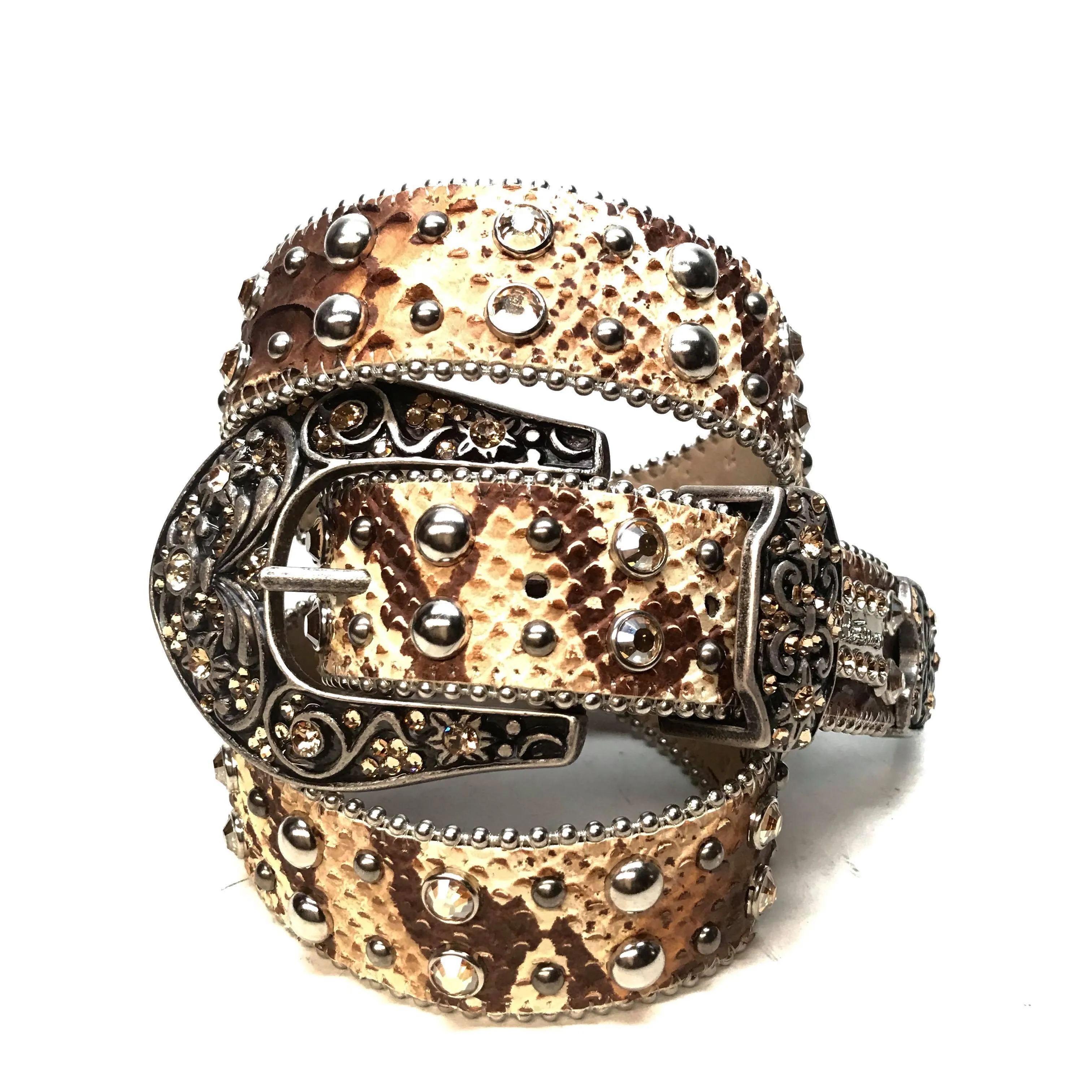 b.b. Simon 'Natural Python' Arch Crystal Belt