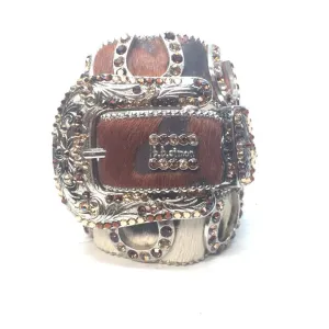 b.b. Simon "Pony Hair Horseshoe" Crystal Belt