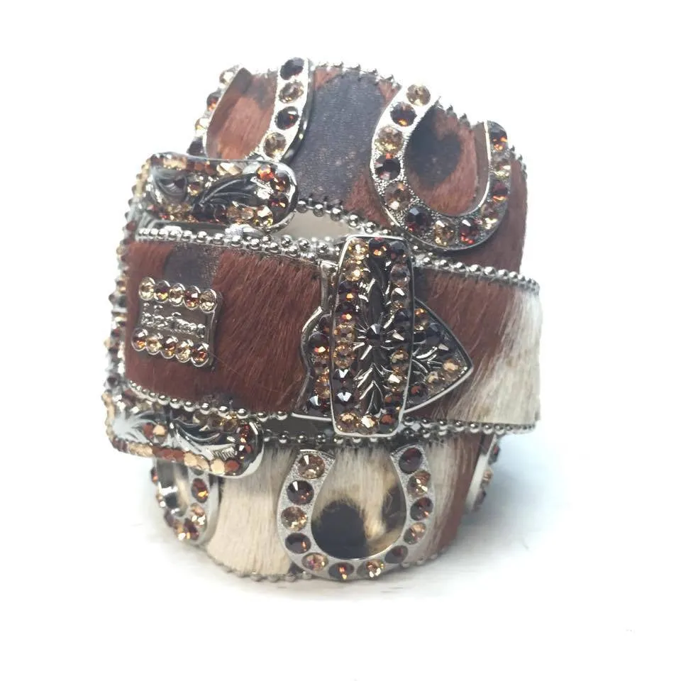 b.b. Simon "Pony Hair Horseshoe" Crystal Belt