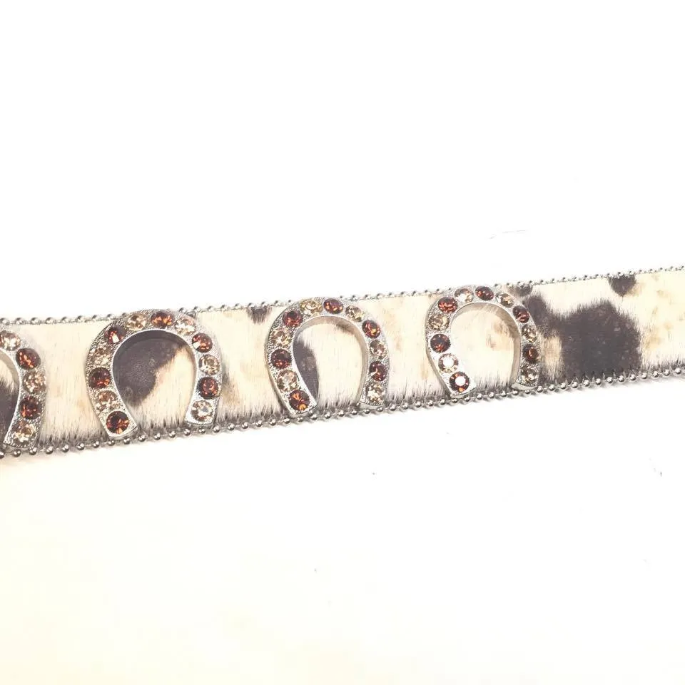 b.b. Simon "Pony Hair Horseshoe" Crystal Belt