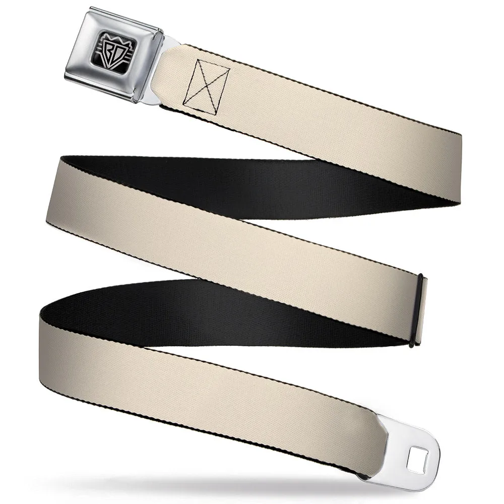 BD Wings Logo CLOSE-UP Full Color Black Silver Seatbelt Belt - Natural Webbing