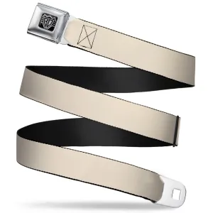 BD Wings Logo CLOSE-UP Full Color Black Silver Seatbelt Belt - Natural Webbing