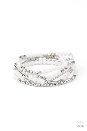BEAD Between The Lines - White bracelet
