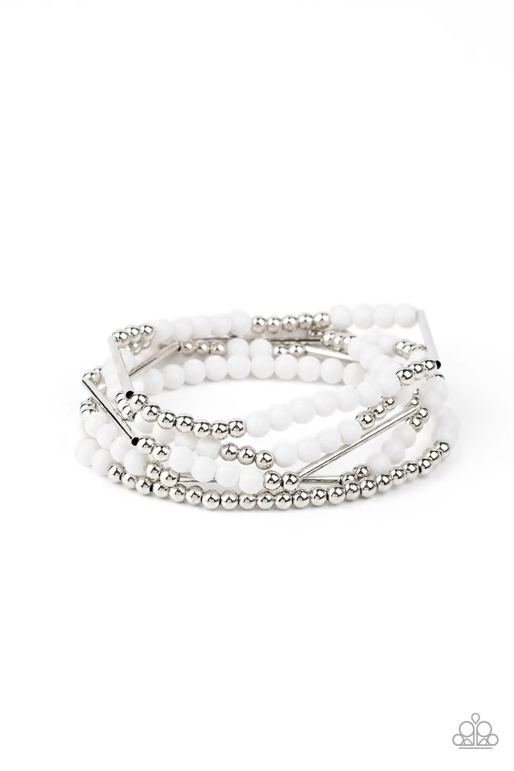 BEAD Between The Lines - White bracelet