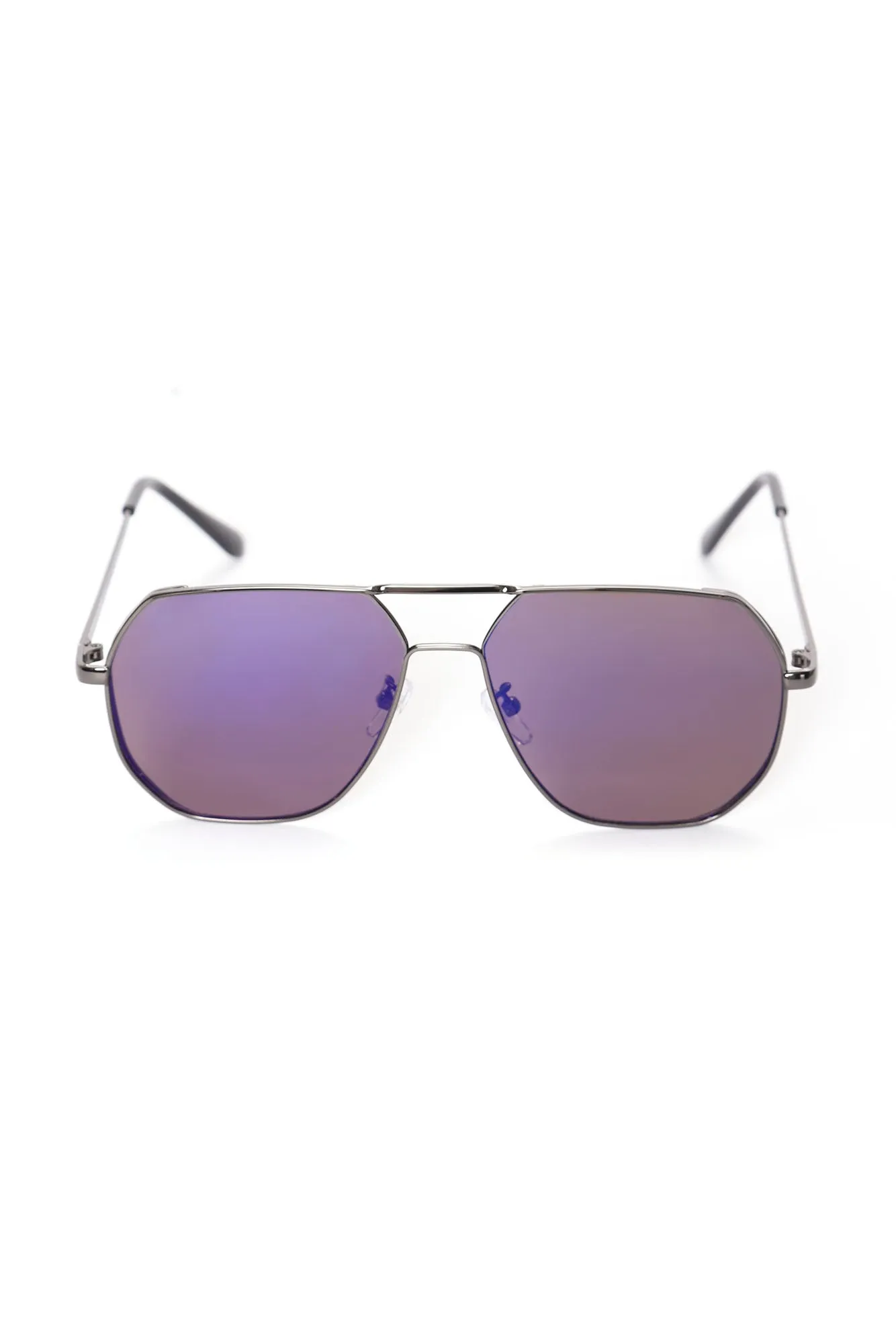 Behind It Sunglasses - Silver/Blue