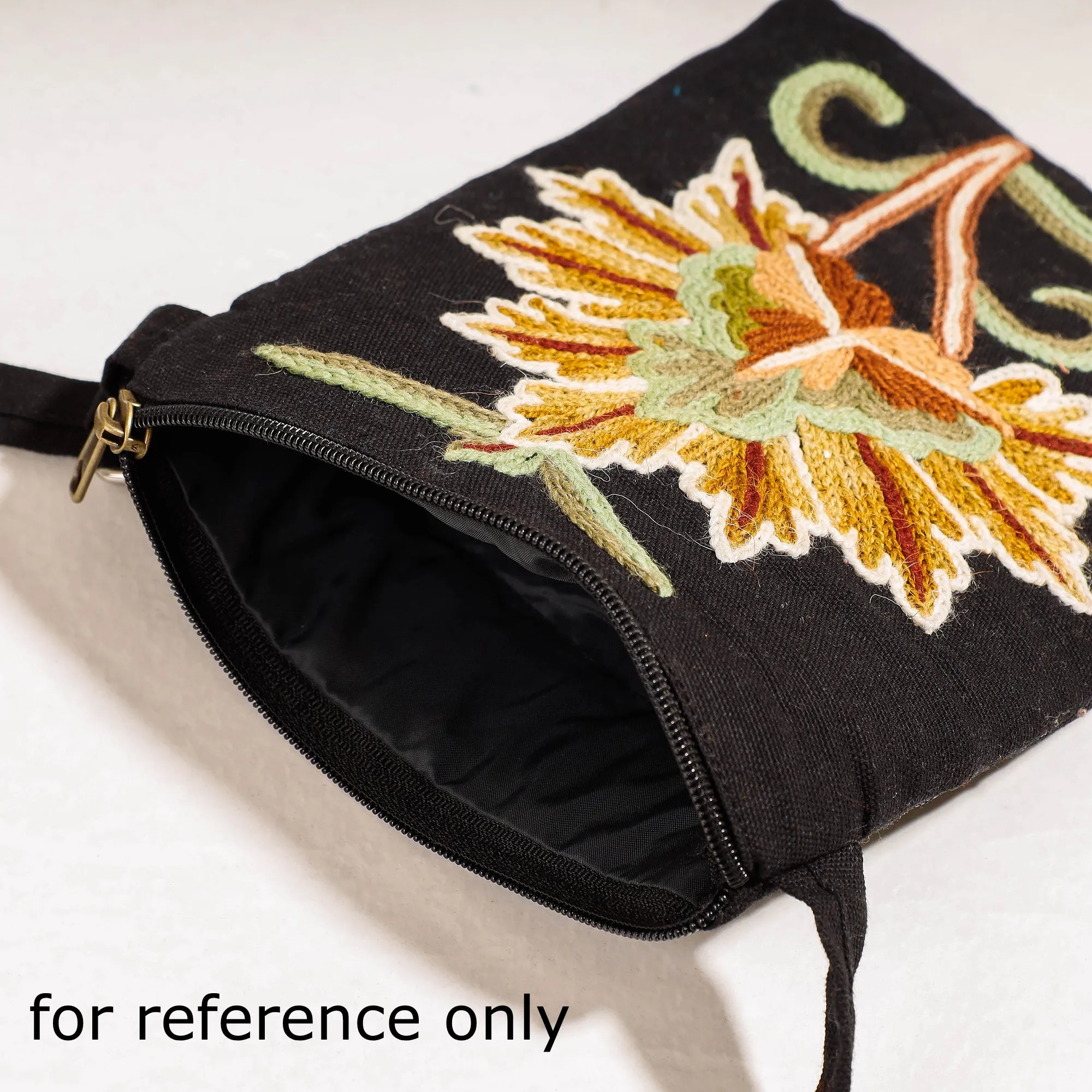 Blue - Aari Hand Embroidery Cotton Duck Sling Bag