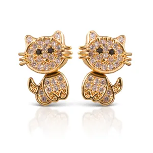 Cat Stud Earrings