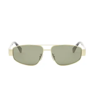 Celine Men's Green Aviator Sunglasses