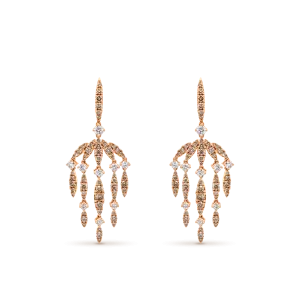 Chandelier Champagne Diamond Multi Strand Earrings