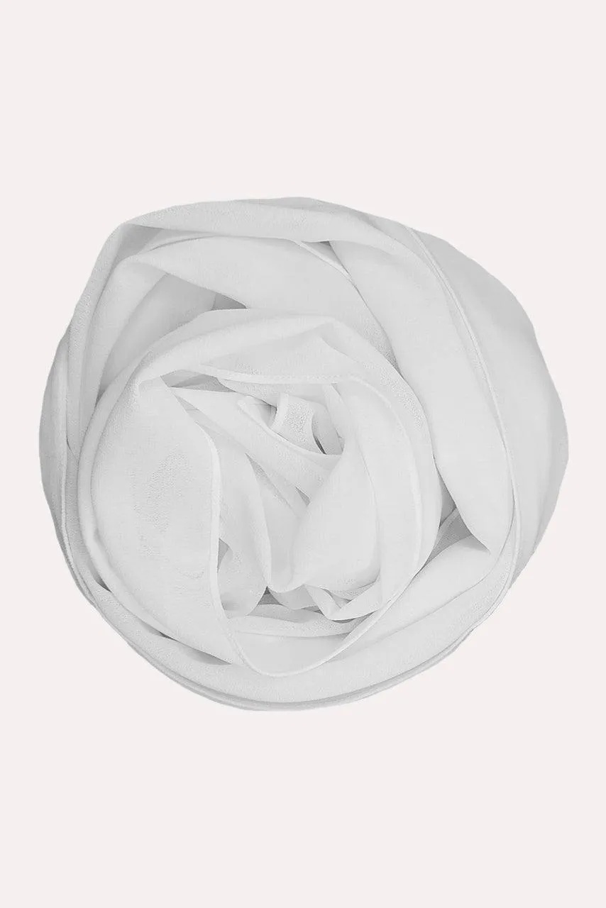 Classic Maxi Chiffon Hijab - Soft White
