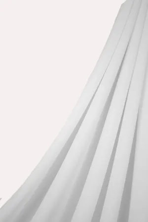 Classic Maxi Chiffon Hijab - Soft White