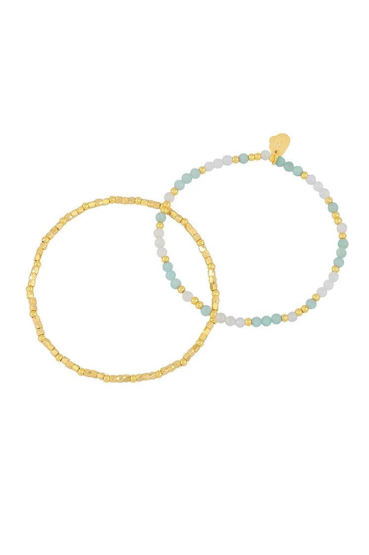 Coco and Gemstone Bracelet Set