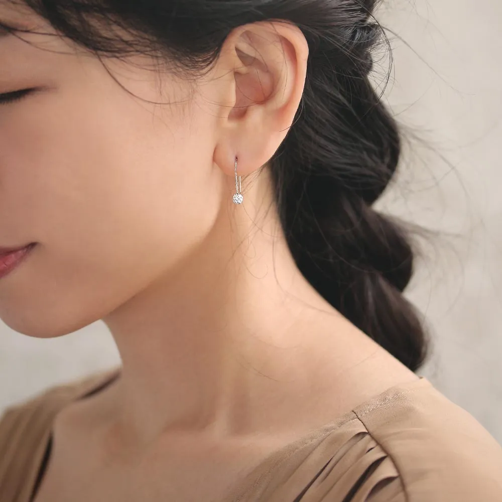 CZ Short Threader Earrings