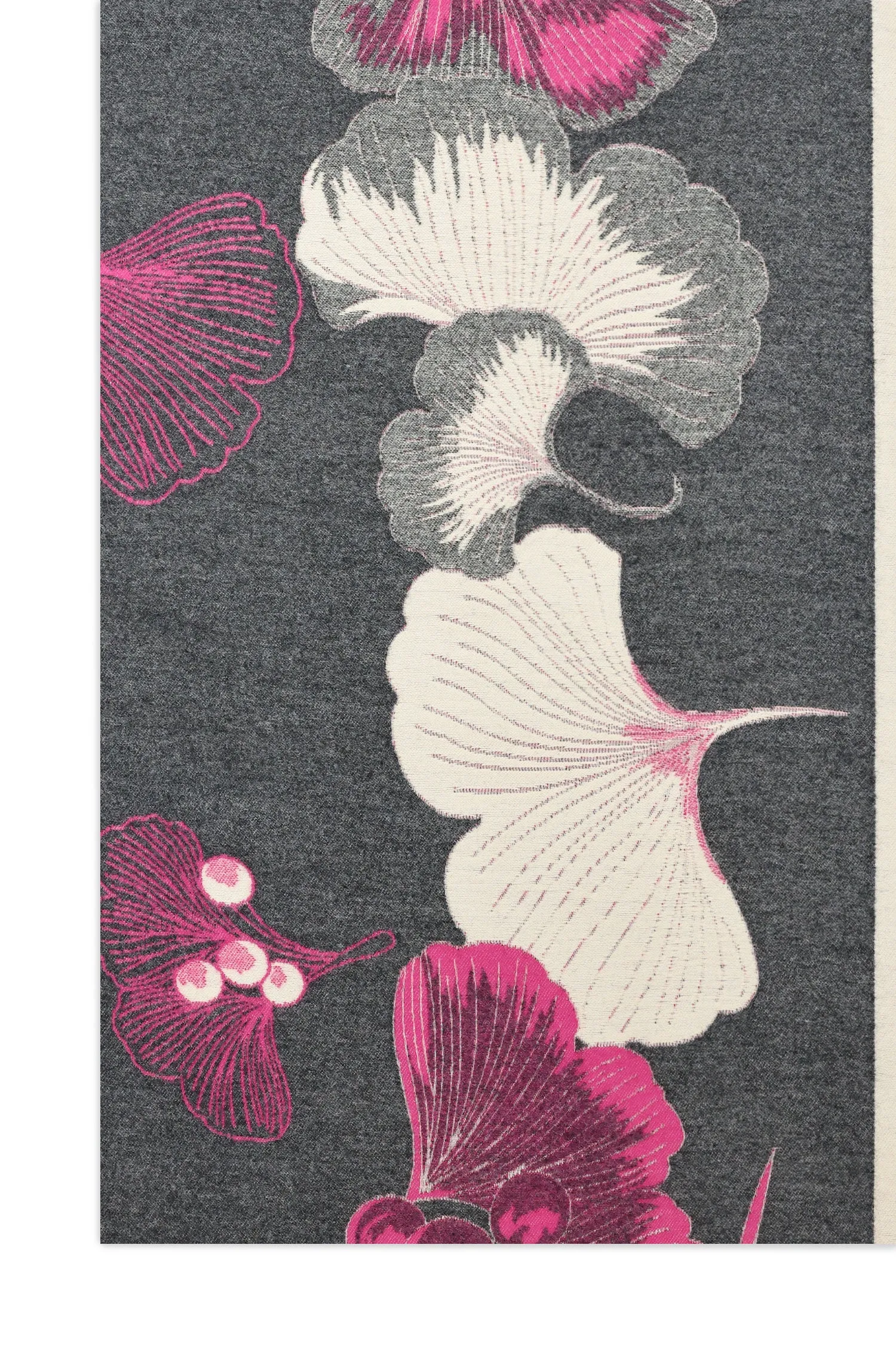 FLORAL NOIR WRAP-DK-GREY-FUCHSIA