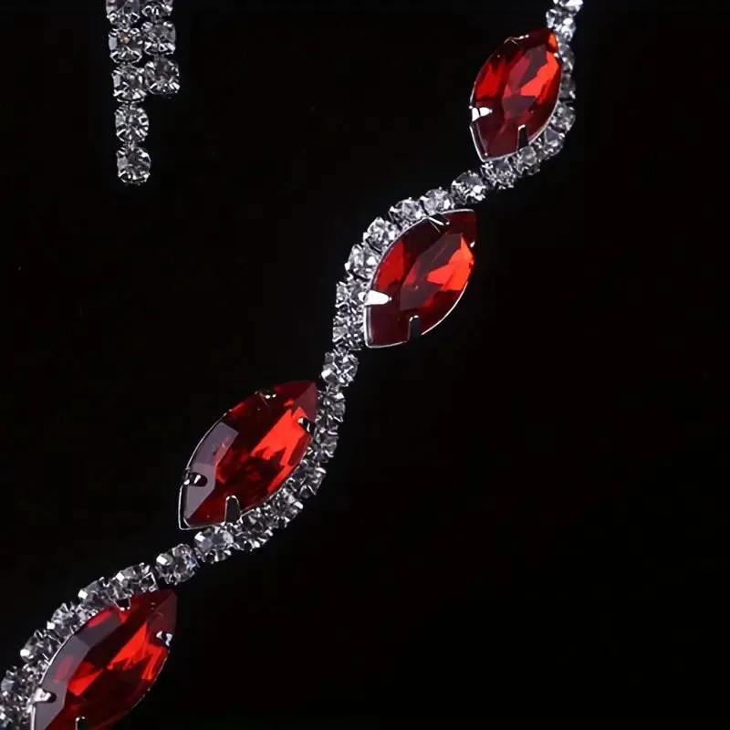 Formal Rhinestone Necklace Set
