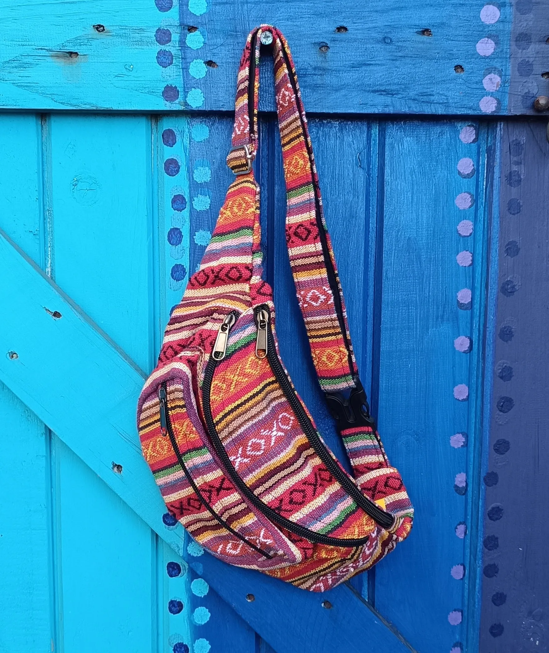 Funky Unisex Cotton Money Belts Moon bag Crossbody Bag