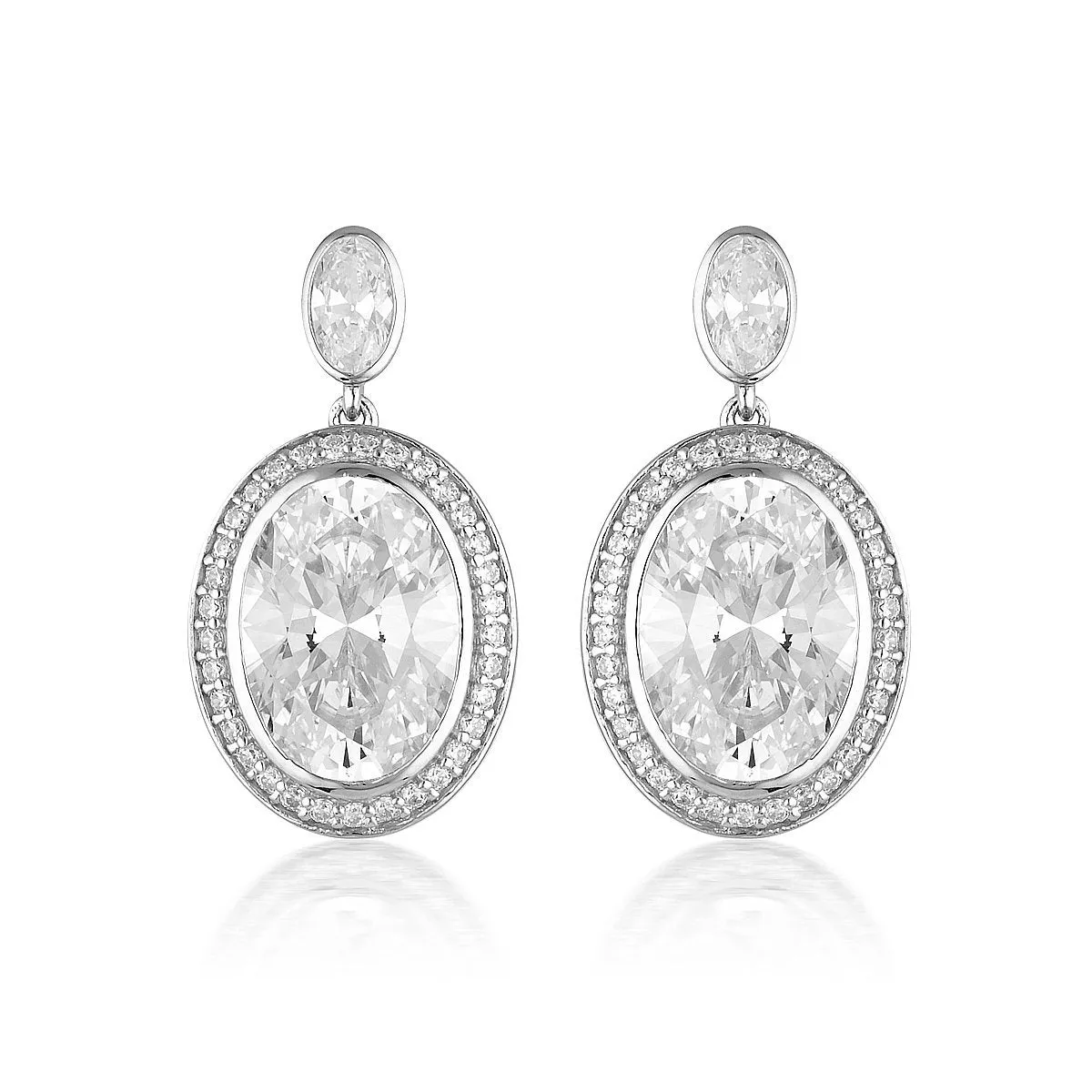 GEORGINI LUXE GRANDENZZA EARRINGS SILVER