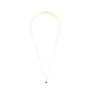 Georgini Natural Garnet and Diamond January Pendant - Gold