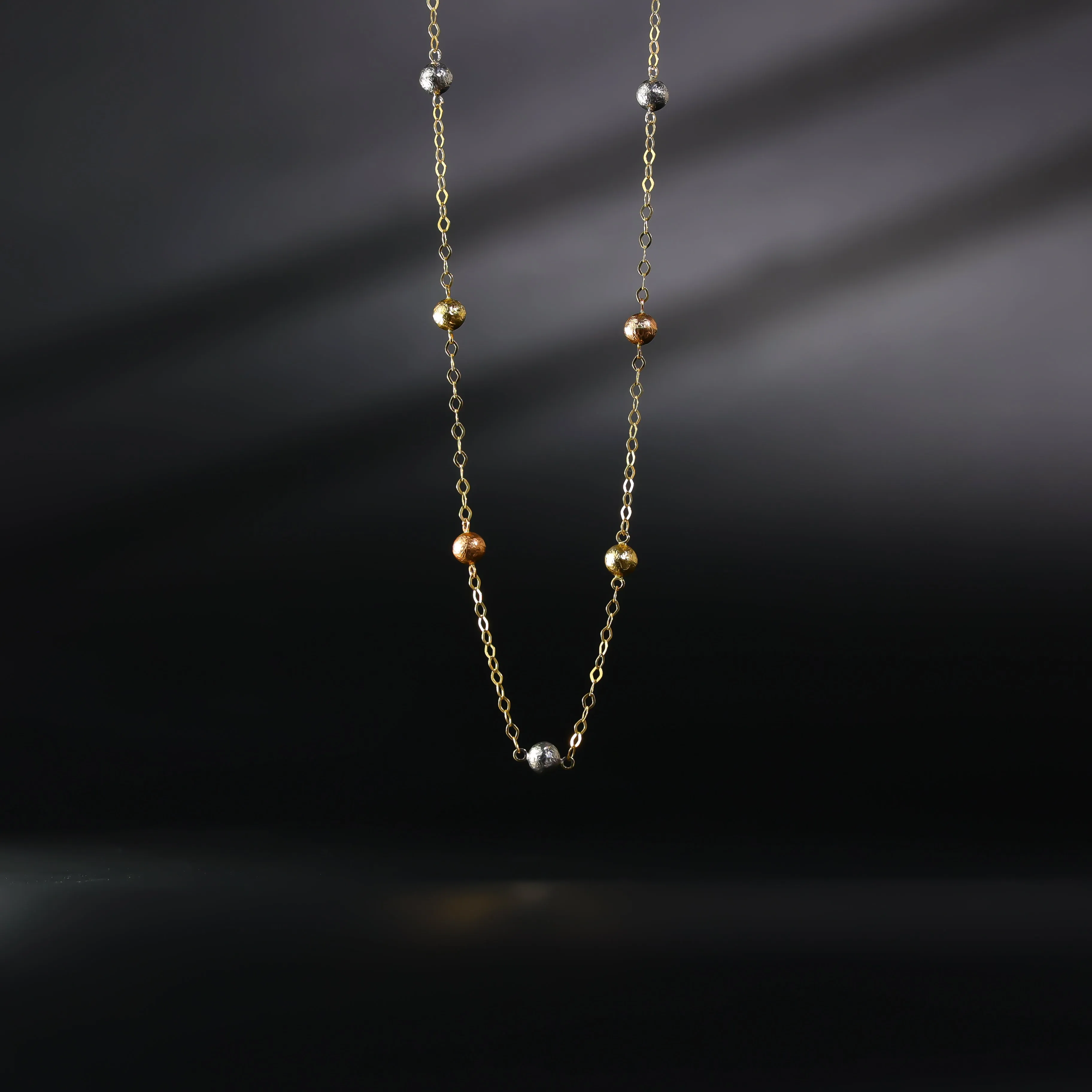 Gold Bead Necklace Model-NK0037