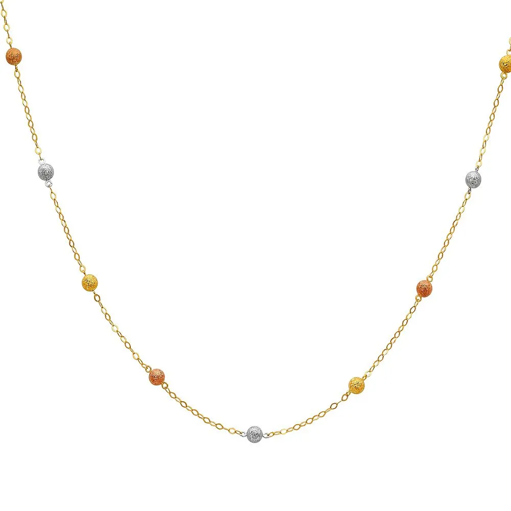 Gold Bead Necklace Model-NK0037