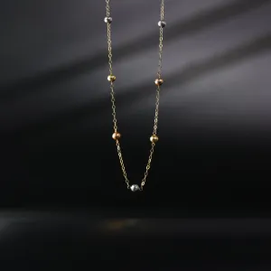 Gold Bead Necklace Model-NK0037