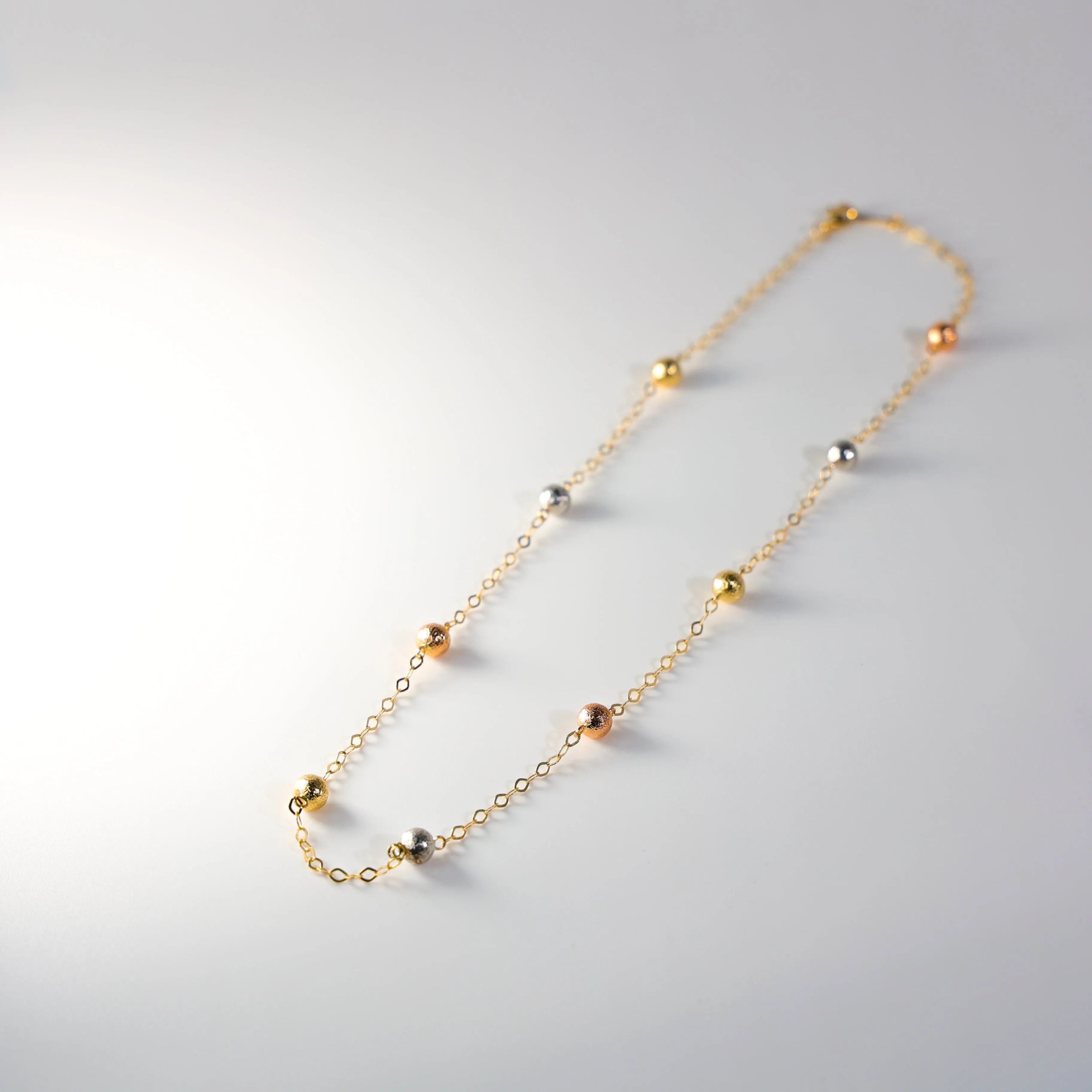 Gold Bead Necklace Model-NK0037