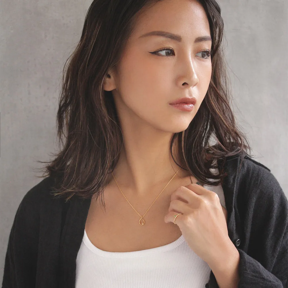 Gold Tone Drop Necklace Charm
