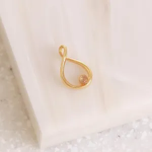 Gold Tone Drop Necklace Charm