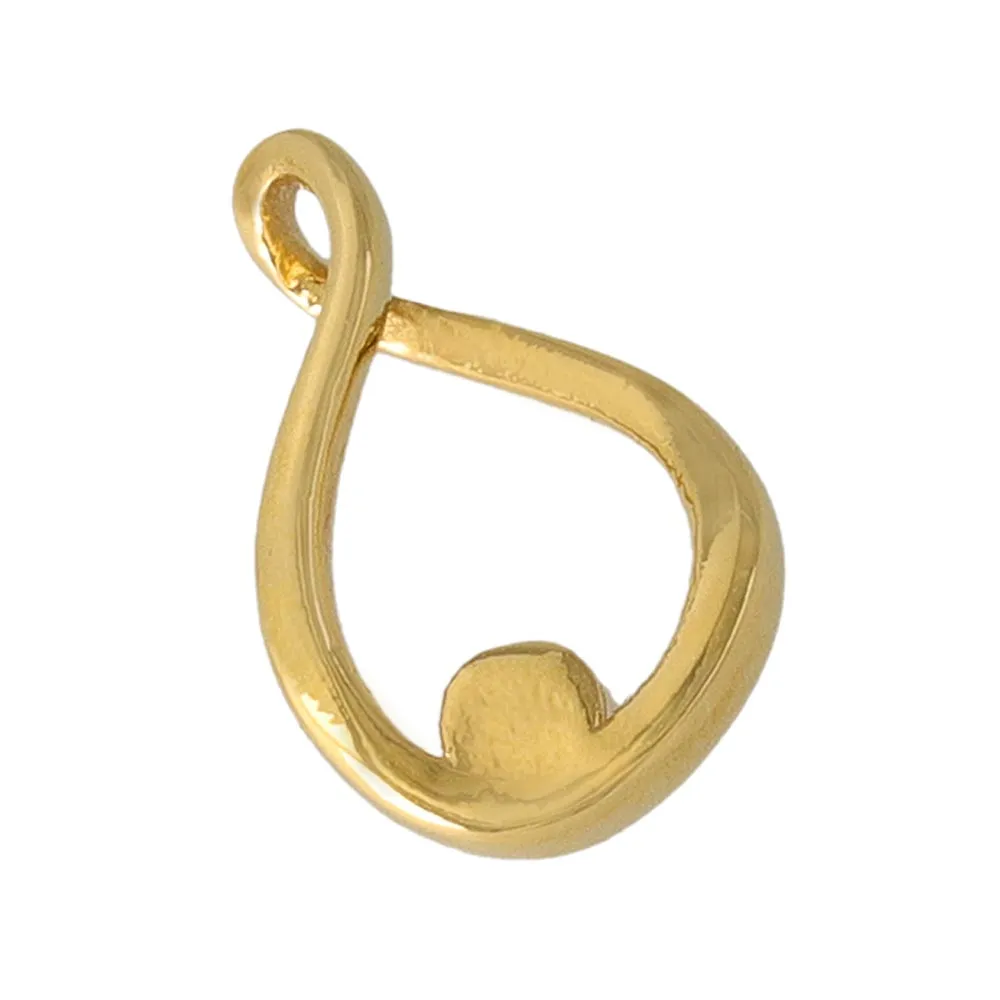 Gold Tone Drop Necklace Charm